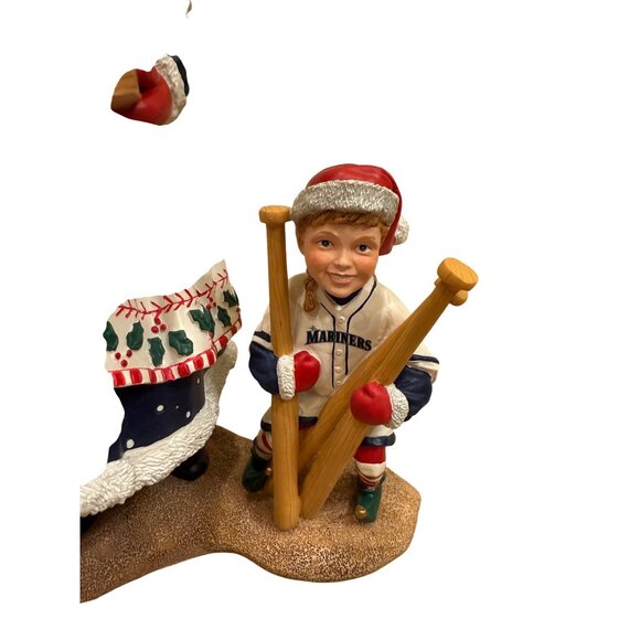 Christmas Seattle Mariners Mrs. Claus & Child Figurine - Picture 6 of 7